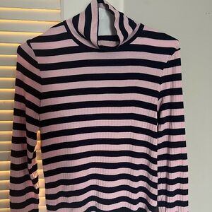 Boden Pink and Blue Ribbed Long Sleeve Sweatshirt